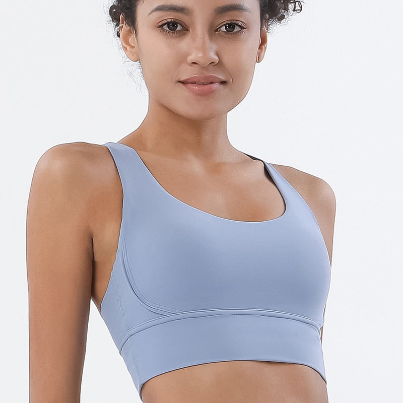 Yoganix Nylon Top Women Bra Sexy Top Woman Breathable Underwear Women Fitness Yoga Sports Bra For Women Gym 22 Colors