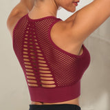Yoganix Hot Fitness Women Workout Sports Bra Yoga Vest Backless Solid Quick Dry Running Gym Sport bra Yoga Shirts Tank Top
