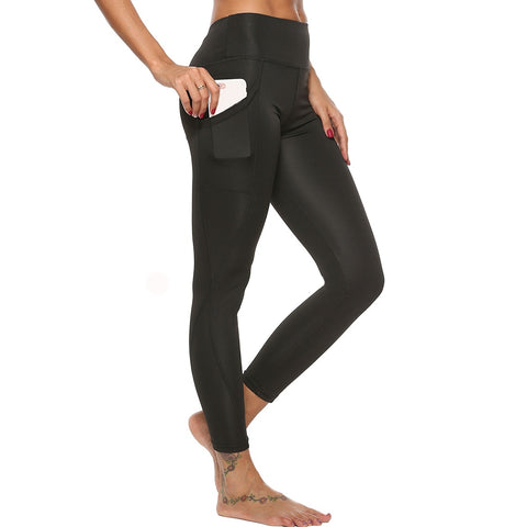 Yoganix WomenSports Pants 3/4 Gym Sport Woman Tights Casual Cropped Female Leggings For Fitness Women Yoga Pants with Side Pockets
