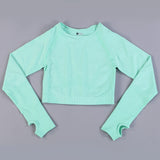 Yoganix New Seamless Yoga Crop Top long Sleeves Shirts for Women