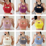 Yoganix  Top Women Tight Elastic Yoga Bras Bralette Crop Top  Removable Chest Pad