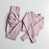 Yoganix 2pcs Women Seamless Yoga Set Sport Suit Gymwear Workout Clothes