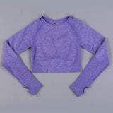Yoganix New Seamless Yoga Crop Top long Sleeves Shirts for Women