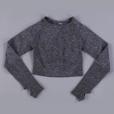 Yoganix New Seamless Yoga Crop Top long Sleeves Shirts for Women