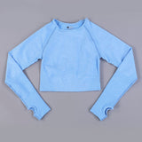 Yoganix New Seamless Yoga Crop Top long Sleeves Shirts for Women