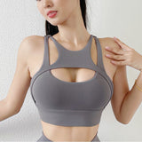 Yoganix  Top Women Tight Elastic Yoga Bras Bralette Crop Top  Removable Chest Pad