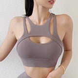 Yoganix  Top Women Tight Elastic Yoga Bras Bralette Crop Top  Removable Chest Pad