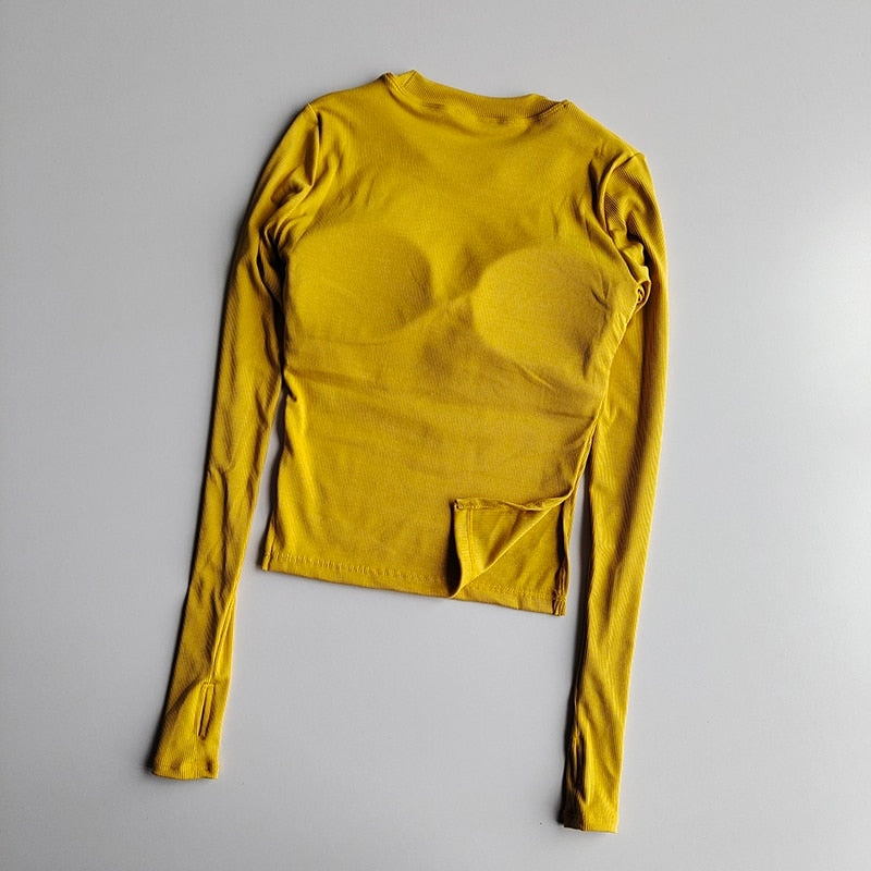 Yoganix Yoga Shirts Long Sleeve Seamless Women Fitness Crop Top Workout Tops Running T-shirts Blouse Bra Gym Clothing Sportswear