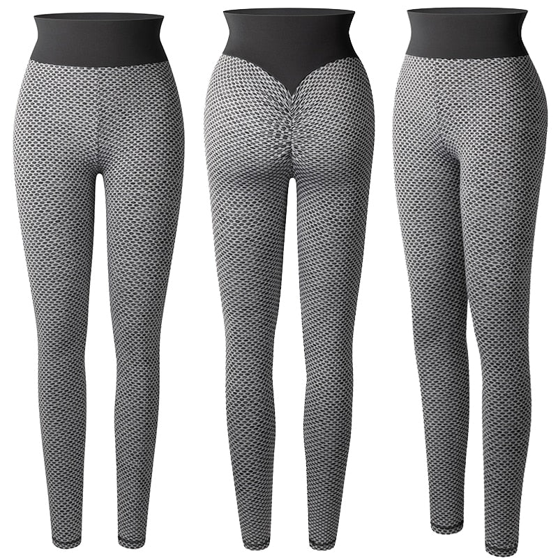 Yoganix Women Ruched Butt Lifting High Waist Yoga Pants Tummy Control Stretchy Workout Leggings Textured Booty Tights
