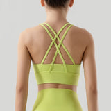 Yoganix Nylon Top Women Bra Sexy Top Woman Breathable Underwear Women Fitness Yoga Sports Bra For Women Gym 22 Colors