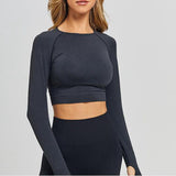 Yoganix New Seamless Yoga Crop Top long Sleeves Shirts for Women