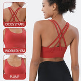 Yoganix Nylon Top Women Bra Sexy Top Woman Breathable Underwear Women Fitness Yoga Sports Bra For Women Gym 22 Colors