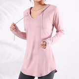 Yoganix Autumn Women Sport Hoodies Quick Dry Loose Yoga Shirt Long Sleeve Running T-shirt Girls Oversized Gym Workout Fitness Hooded Top