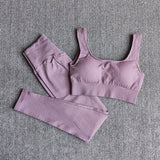 Yoganix Women Sportswear Yoga Set Workout Clothes Athletic Wear Sports Gym Legging Seamless Fitness Bra Crop Top Long Sleeve Yoga Suit