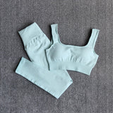 Yoganix Women Sportswear Yoga Set Workout Clothes Athletic Wear Sports Gym Legging Seamless Fitness Bra Crop Top Long Sleeve Yoga Suit