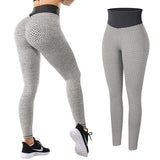 Yoganix Women Ruched Butt Lifting High Waist Yoga Pants Tummy Control Stretchy Workout Leggings Textured Booty Tights