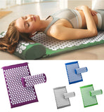 Yoganix 66*42cm Massage Cushion Yoga Acupressure Mat and Pillow Set For Neck Back Foot Stress Pain Relief Fitness Massage Spiky Pad