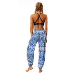 Yoganix Women Yoga Pant Fitness Trouser Pocket workout Sport Bottom Summer Breathable Ethnic Style Bloomers Dance Loose Beach Harem Pant
