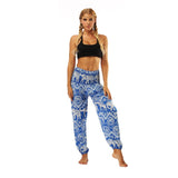 Yoganix Women Yoga Pant Fitness Trouser Pocket workout Sport Bottom Summer Breathable Ethnic Style Bloomers Dance Loose Beach Harem Pant