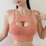 Yoganix  Top Women Tight Elastic Yoga Bras Bralette Crop Top  Removable Chest Pad