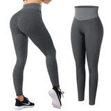 Yoganix Women Ruched Butt Lifting High Waist Yoga Pants Tummy Control Stretchy Workout Leggings Textured Booty Tights
