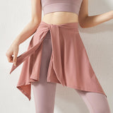 Yoganix Yoga Skirts Long Straps One Piece Tennis Ballet Skirt Jogging Women All-match Hip Covering Bottoms Running Gym Yoga Shorts