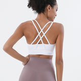 Yoganix Nylon Top Women Bra Sexy Top Woman Breathable Underwear Women Fitness Yoga Sports Bra For Women Gym 22 Colors