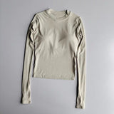Yoganix Yoga Shirts Long Sleeve Seamless Women Fitness Crop Top Workout Tops Running T-shirts Blouse Bra Gym Clothing Sportswear