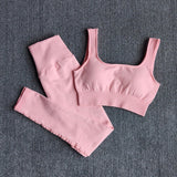 Yoganix Women Sportswear Yoga Set Workout Clothes Athletic Wear Sports Gym Legging Seamless Fitness Bra Crop Top Long Sleeve Yoga Suit