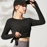 Yoganix Loose Yoga Clothes For Fitness Sport Shirt Women Blouse O-neck Workout Running Long Sleeve Femme Gym Top With Thumb Holes
