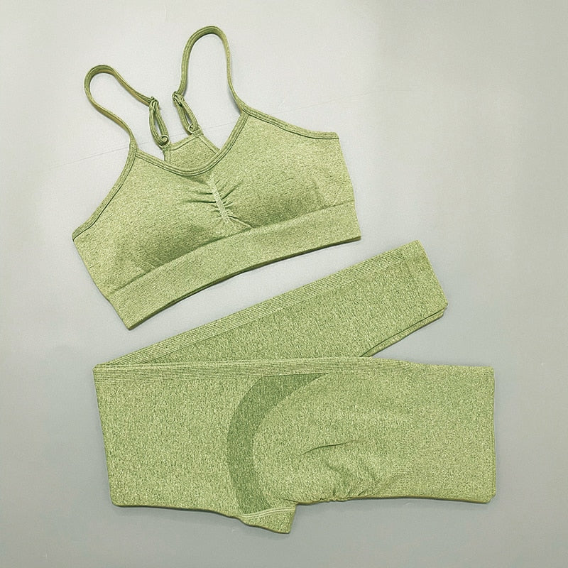 Yoganix 2PCS Seamless Yoga Set Women Tracksuit  Workout Sportswear