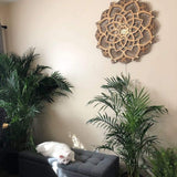 Yoganix Mandala Yoga Room Night Light LED Multi-Layer Laser Cut Carved Light LED Elegant Wooden Mandala Hanging Light