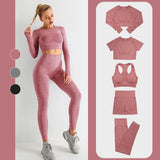 Yoganix 2/5PC Women& tracksuit Seamless Yoga Set Women Sportswear  Suit