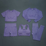 Yoganix 2/5PC Women& tracksuit Seamless Yoga Set Women Sportswear  Suit