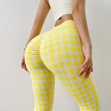Yoganix New Plaid Leggings Women Pants Yoga Gym Fitness Tights Women Sports Pants Autumn And Winter Leggings For Girls 20 Colors