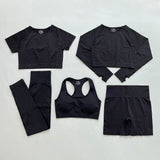 Yoganix 2/5PC Women& tracksuit Seamless Yoga Set Women Sportswear  Suit