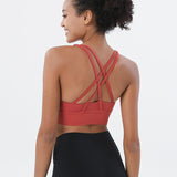 Yoganix Nylon Top Women Bra Sexy Top Woman Breathable Underwear Women Fitness Yoga Sports Bra For Women Gym 22 Colors