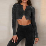 Yoganix Sport Set Women Seamless Yoga Set Sports Bra Long Sleeve Crop Top Sports Top Gym Leggings Yoga Shorts Workout Clothes For Women