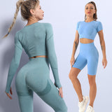 Yoganix 2PCS Seamless Yoga Set Women Tracksuit  Workout Sportswear