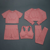 Yoganix 2/5PC Women& tracksuit Seamless Yoga Set Women Sportswear  Suit