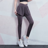 Yoganix Yoga Leggings Women 2 in 1Running Jogging Tights Femme Stretchy Sports Fitness Pants with Lining