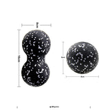 Yoganix Peanut Fitness Massage Ball Set Yoga Roller Double Lacrosse Mobility Ball for Myofascial Physical Therapy Deep Tissue Massage