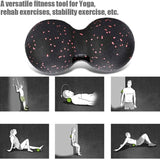 Yoganix Peanut Fitness Massage Ball Set Yoga Roller Double Lacrosse Mobility Ball for Myofascial Physical Therapy Deep Tissue Massage