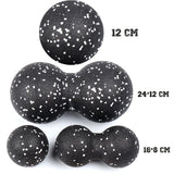Yoganix Peanut Fitness Massage Ball Set Yoga Roller Double Lacrosse Mobility Ball for Myofascial Physical Therapy Deep Tissue Massage