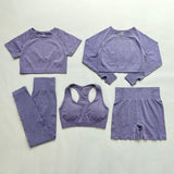 Yoganix 2/5PC Women& tracksuit Seamless Yoga Set Women Sportswear  Suit