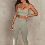 Yoganix Sport Set Women Seamless Yoga Set Sports Bra Long Sleeve Crop Top Sports Top Gym Leggings Yoga Shorts Workout Clothes For Women
