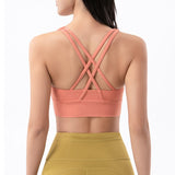 Yoganix Nylon Top Women Bra Sexy Top Woman Breathable Underwear Women Fitness Yoga Sports Bra For Women Gym 22 Colors
