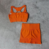 Yoganix Seamless Yoga Set Women Fitness Sportswear High Waist Leggings Sport Shorts Two Piece Gym Sets Womens Outfits Workout Clothing