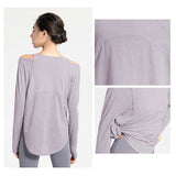 Yoganix Long Sleeve Yoga Shirts for Women Loose Sports Tee Crop Top Sports Top Women Sportswear Gym Fitness Wear Clothing Workout Female