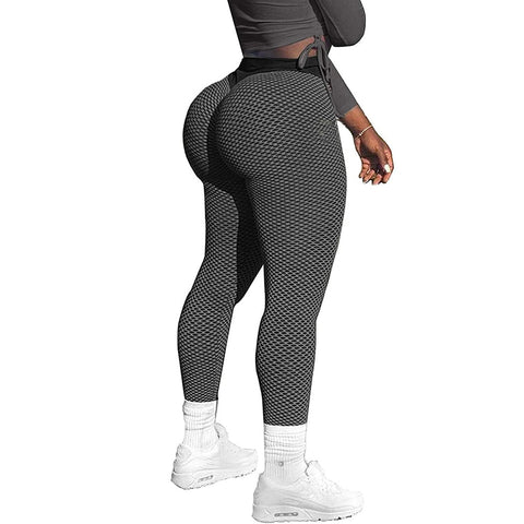 Yoganix Womens High Waisted Yoga Pants Tummy Control Scrunched Booty Leggings Workout Running Butt Textured Tights